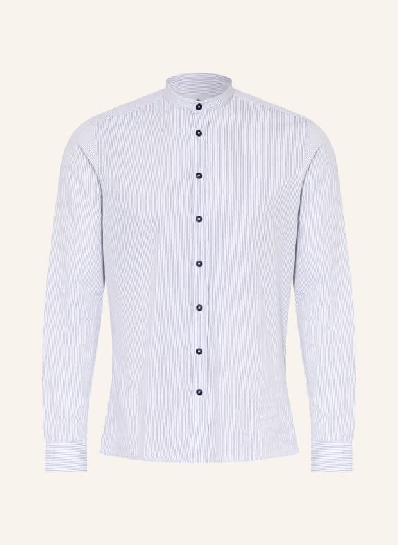 Hammerschmid Chemise traditionnelle slim fit à col montant BLANC / BLEU