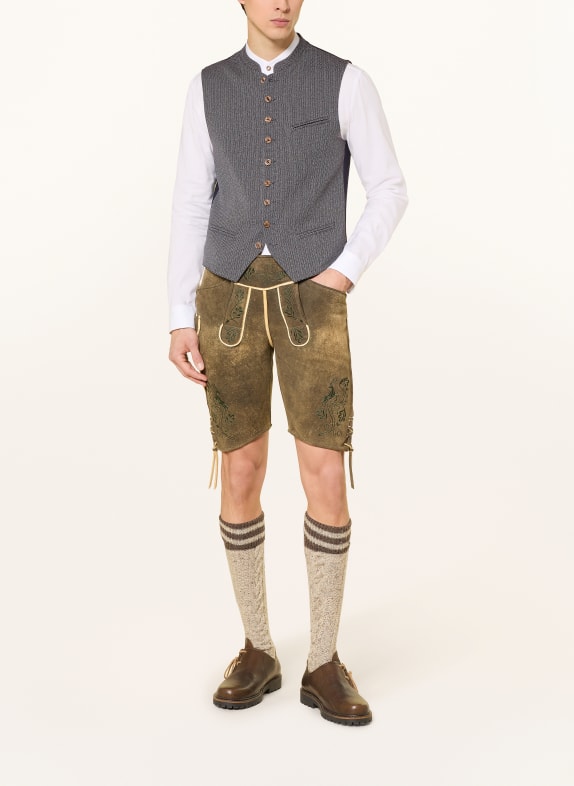Hammerschmid Vestă tradițională CARL Slim Fit ALBASTRU ÎNCHIS
