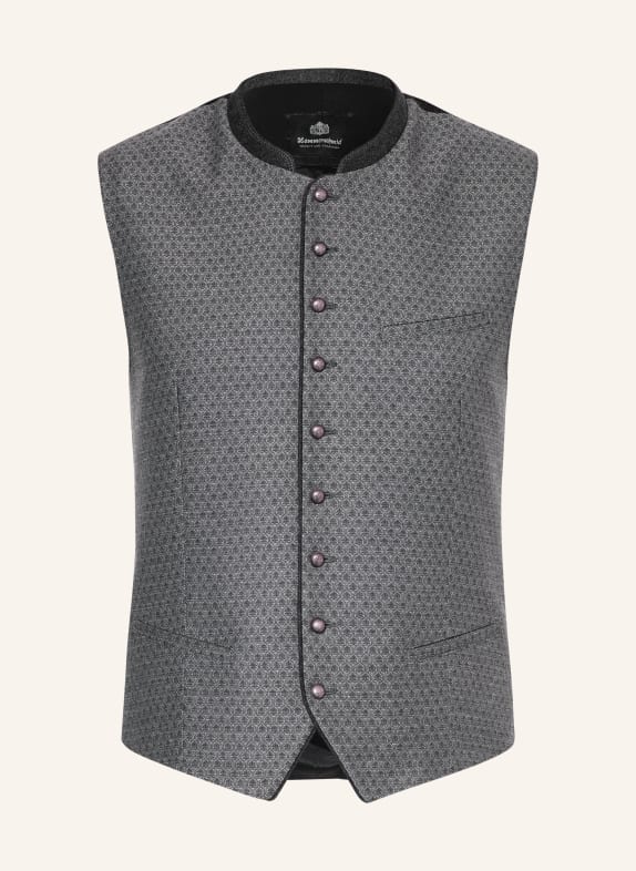 Hammerschmid Trachtenweste PETER Slim Fit GRAU / DUNKELGRAU / SCHWARZ