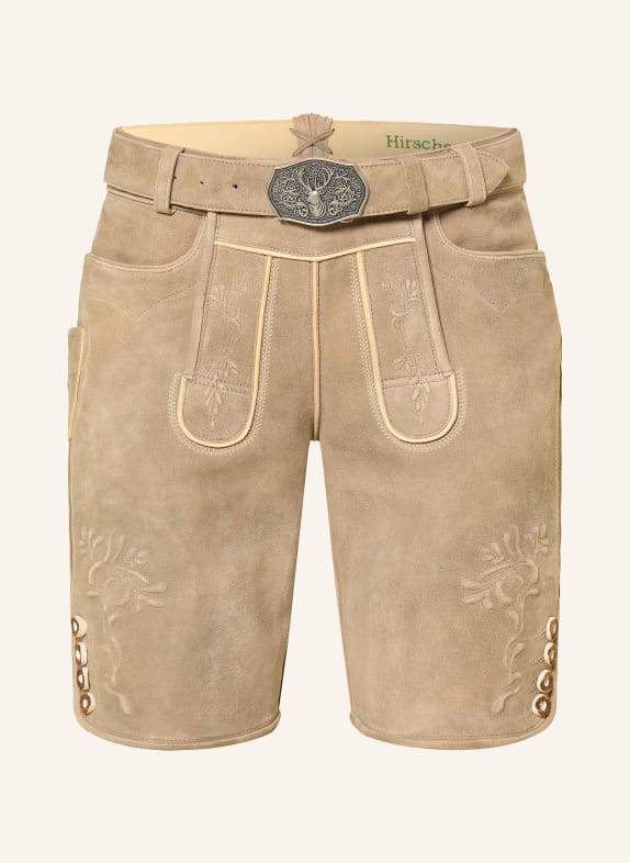 HIRSCHER Pantalon en cuir traditionnel OBERAMMERGAU BEIGE