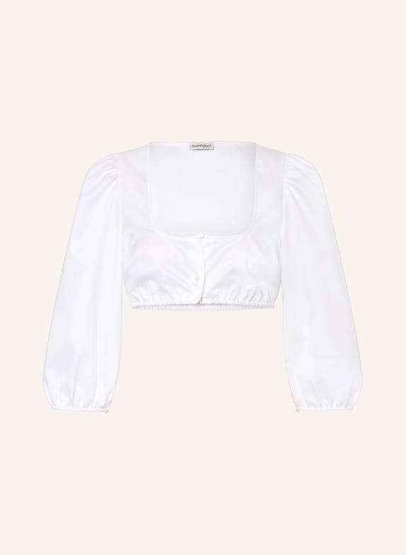 Heimatglück Tracht Dirndlbluse ILVY mit 3/4-Arm WEISS