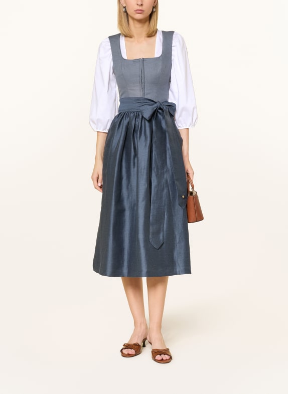 Heimatglück Tracht Dirndlblouse ILVY met 3/4-mouwen WIT