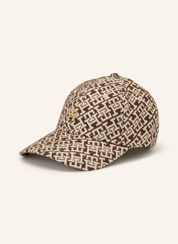 TOMMY HILFIGER Casquette MARRON FONCÉ / BEIGE / TAUPE