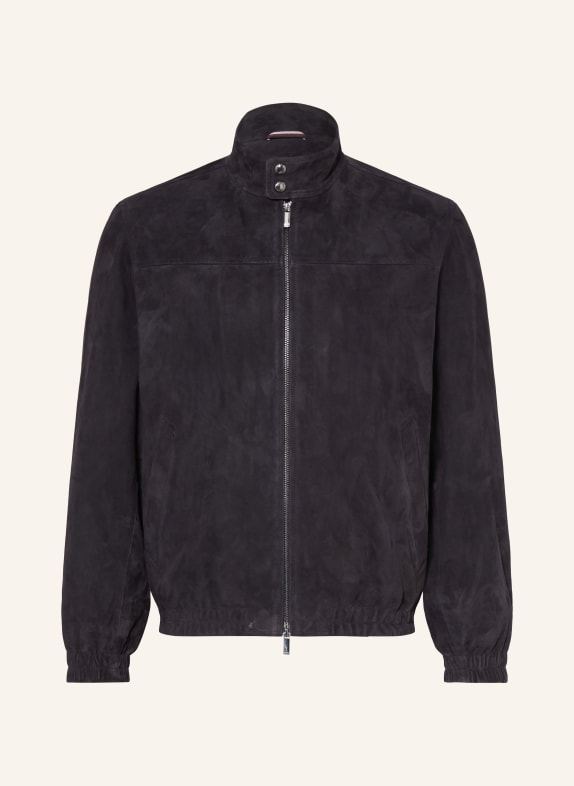 TOMMY HILFIGER Lederjacke DUNKELBLAU