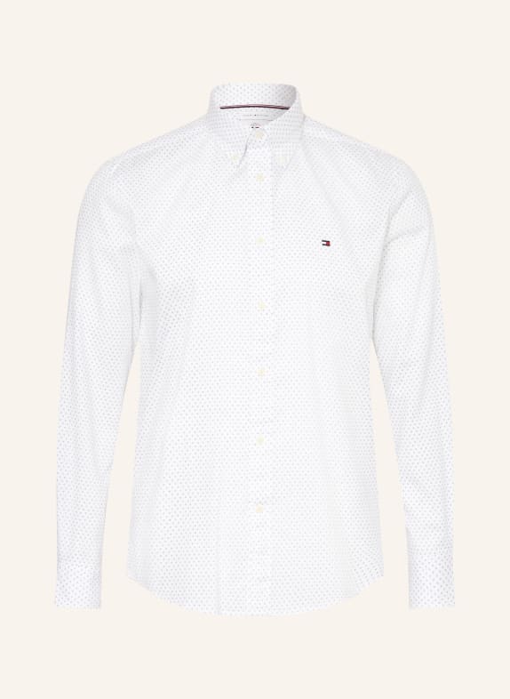 TOMMY HILFIGER Chemise coupe classique BLANC / BLEU FONCÉ