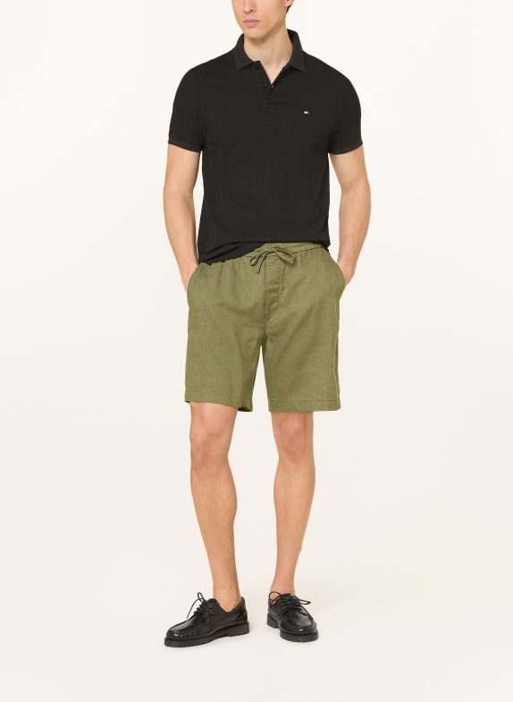 TOMMY HILFIGER Jersey Polo Shirt, Regular Fit BLACK