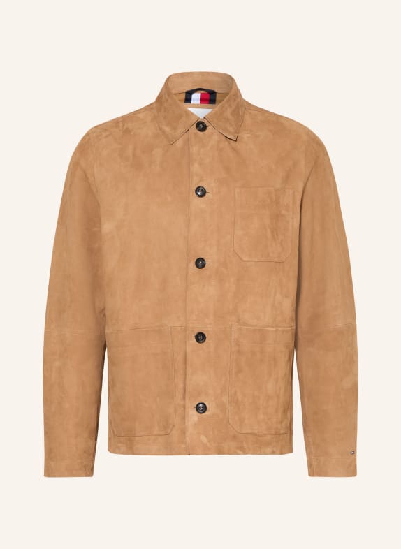 TOMMY HILFIGER Surveste en cuir MARRON