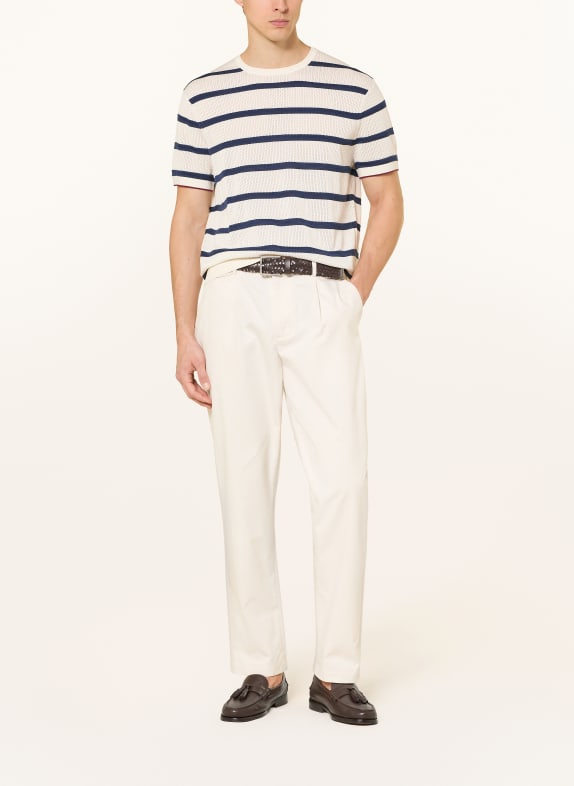 TOMMY HILFIGER Gebreid shirt WIT / DONKERBLAUW