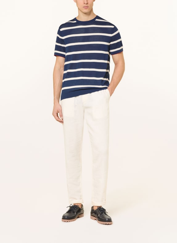 TOMMY HILFIGER Gebreid shirt DONKERBLAUW / WIT