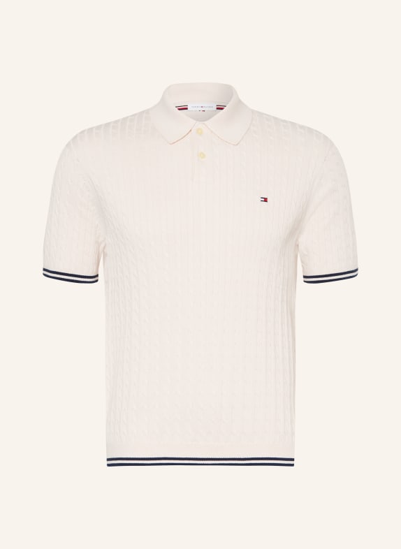 TOMMY HILFIGER Strick-Poloshirt WEISS
