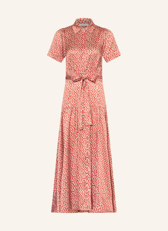dea kudibal LUNADEA silk shirt dress RED / CAMEL / BEIGE