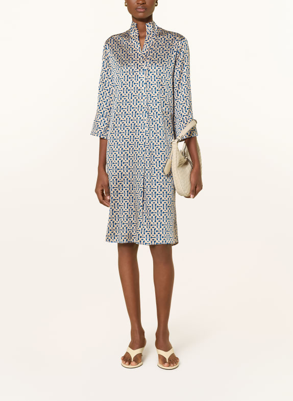 dea kudibal Seidenkleid KAMILLESDEA mit 3/4-Arm BLAU / BEIGE