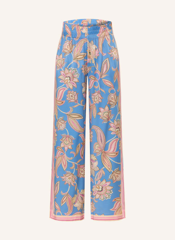 dea kudibal Seidenhose MARGODEA mit Galonstreifen HELLBLAU / ROSA / BEIGE