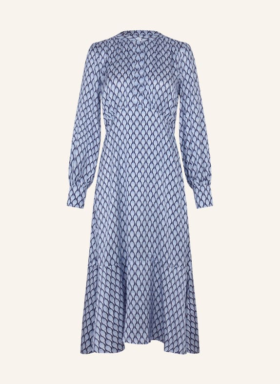 dea kudibal Silk dress with flounces LIGHT BLUE / DARK BLUE / WHITE