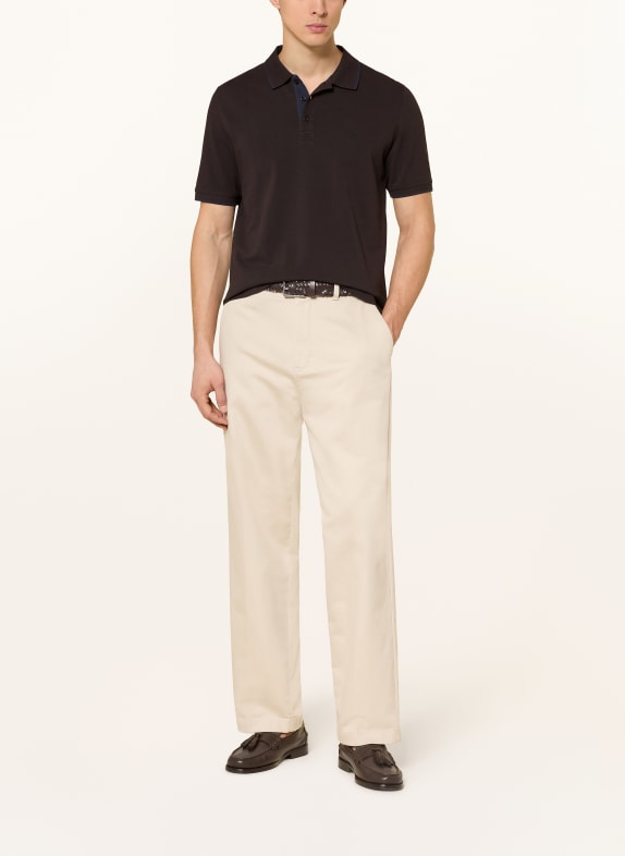 FYNCH-HATTON Picqué-poloshirt met normale pasvorm MARRON FONCÉ / DONKERBLAUW
