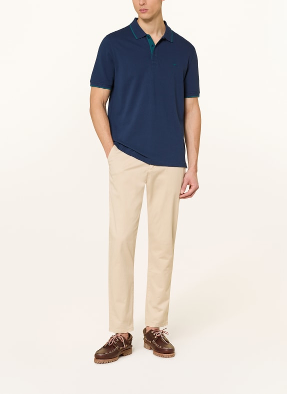 FYNCH-HATTON Picqué-poloshirt met normale pasvorm DONKERBLAUW / PETROL