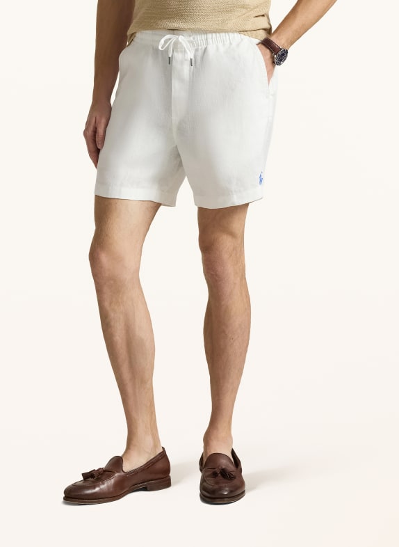 POLO RALPH LAUREN short en lin BLANC