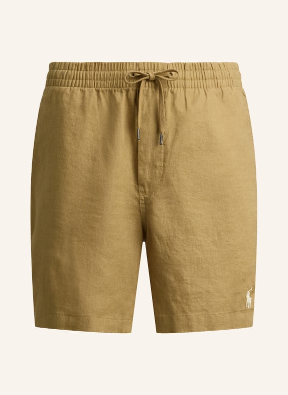 POLO RALPH LAUREN Leinenshorts CAMEL