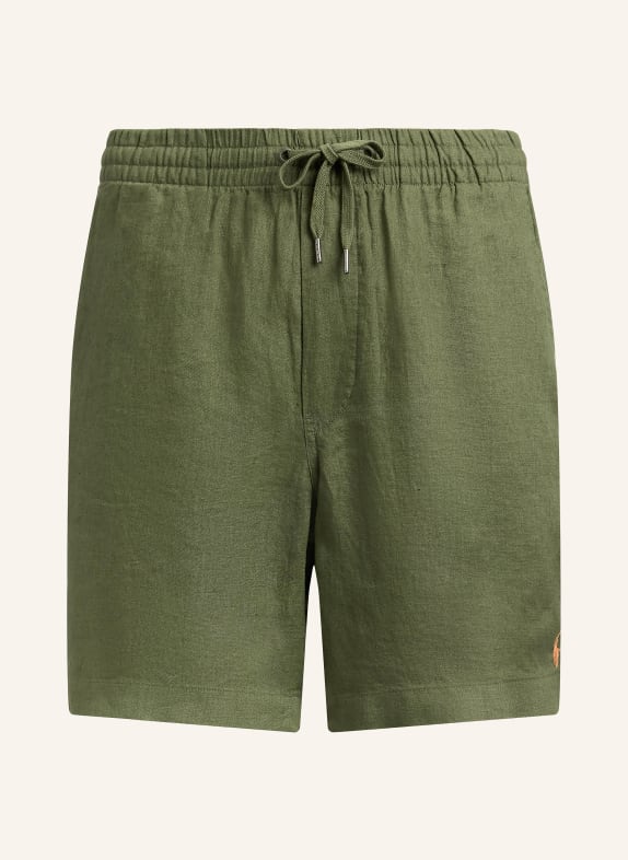 POLO RALPH LAUREN Linen shorts OLIVE