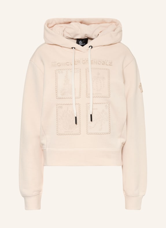 MONCLER GRENOBLE Mikina s kapucí KRÉMOVÁ