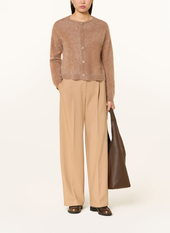 darling harbour Strickjacke aus Cashmere DARK CAMEL