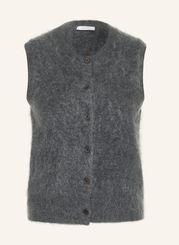 darling harbour Gebreid vest van kasjmier DARK GREY MELANGE