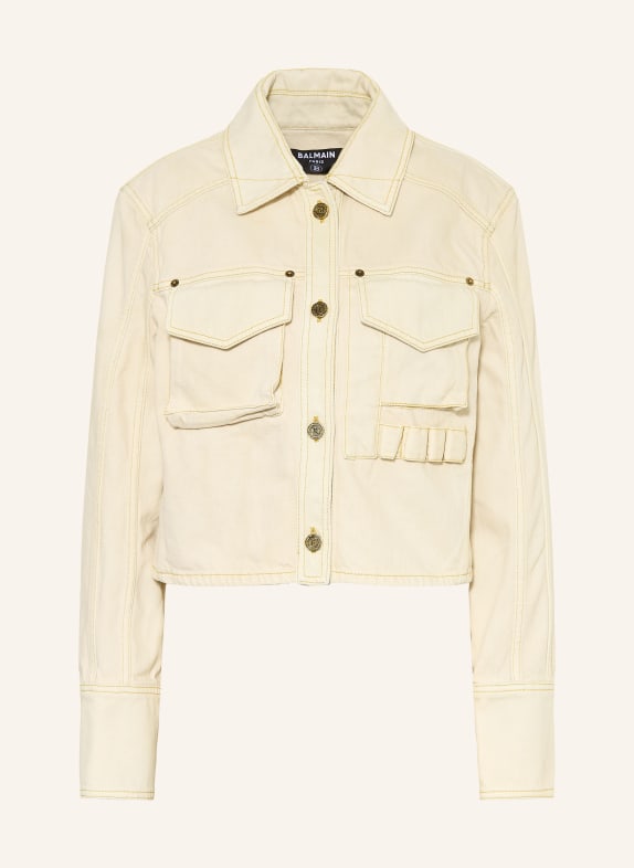 BALMAIN Jeansjacke 6DQ BLEU JEAN BEIGE