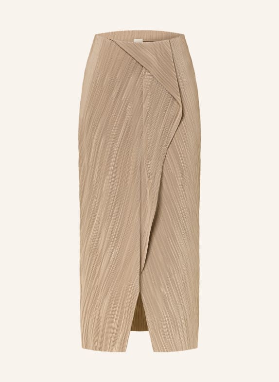 Calvin Klein Jupe plissée effet cache-cœur TAUPE