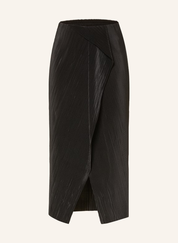 Calvin Klein Jupe plissée effet cache-cœur NOIR