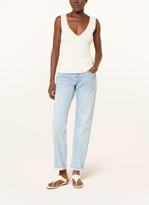 Calvin Klein Set: gebreide top en vest CRÈME