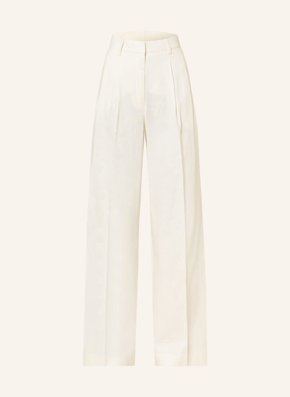 Calvin Klein Pantalon Marlene en lin BLANC