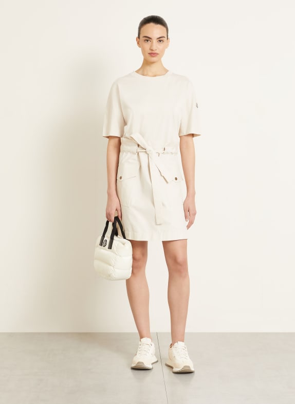 MONCLER Dress in a mix of materials CREAM
