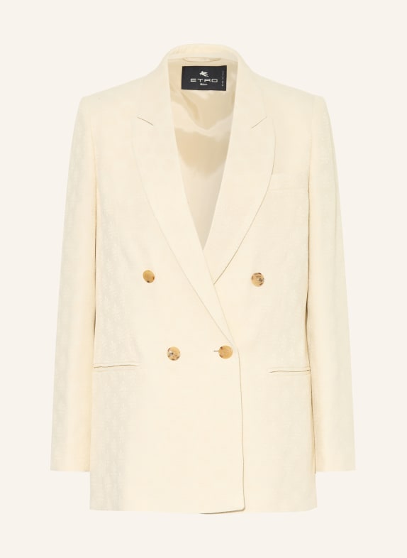 ETRO Long jacquard blazer CREAM