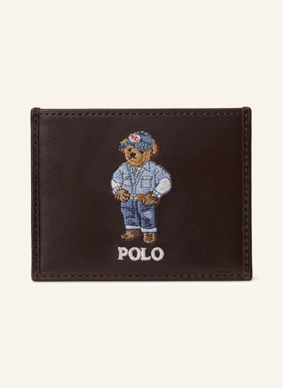 POLO RALPH LAUREN Etui na karty CIEMNOBRĄZOWY / JASNOBRĄZOWY / JASNONIEBIESKI