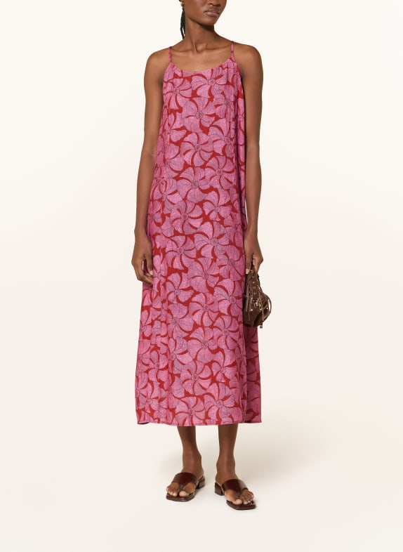 YERSE Sukienka FIJI CIEMNOCZERWONY / RÓŻOWY