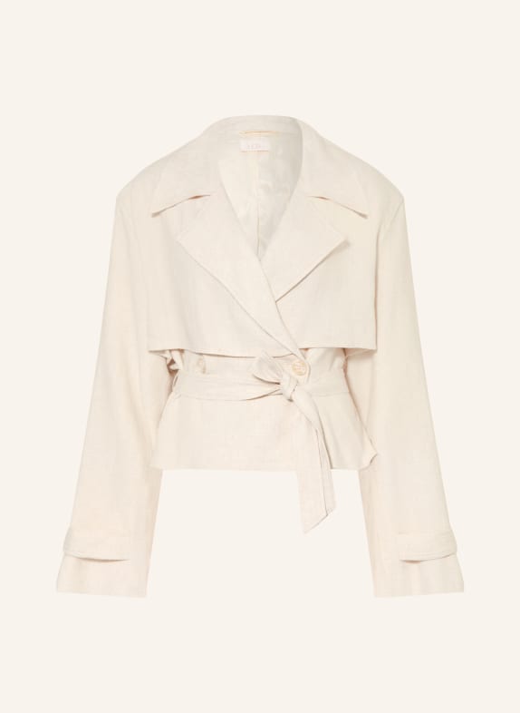 LEZU Trenchjacke EDDA mit Leinen HELLBRAUN