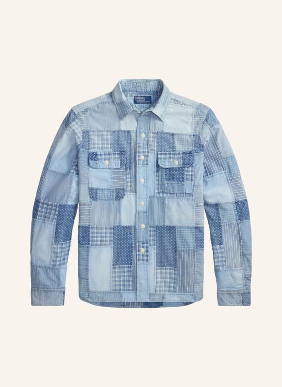 POLO RALPH LAUREN Jeanshemd Classic Fit BLAU / HELLBLAU / WEISS