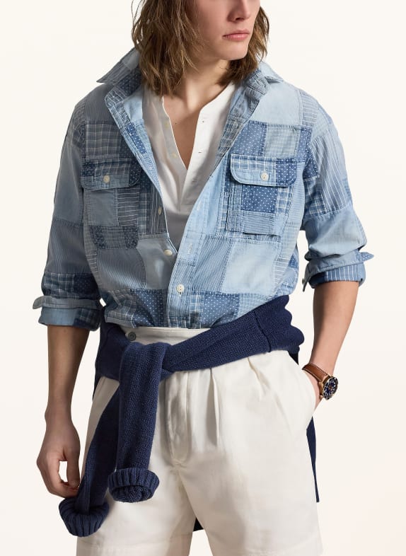 POLO RALPH LAUREN Jeanshemd Classic Fit BLAU / HELLBLAU / WEISS