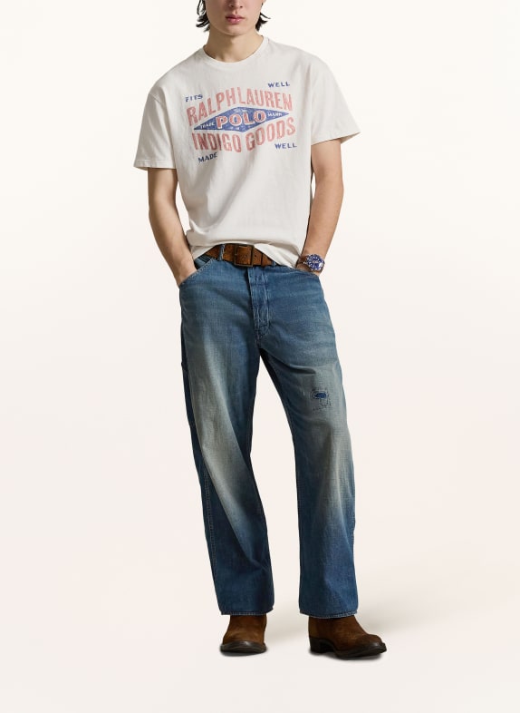 POLO RALPH LAUREN T-Shirt ECRU / HELLROT / DUNKELBLAU