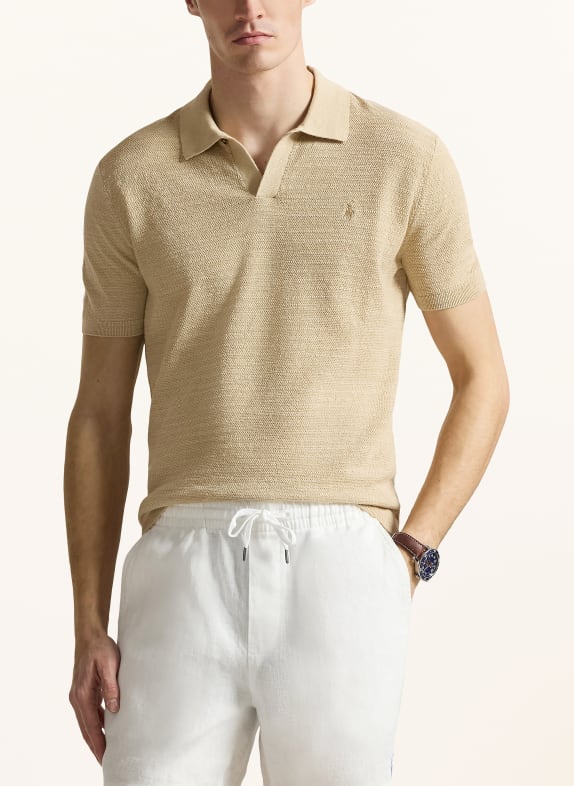 POLO RALPH LAUREN Strick-Poloshirt CAMEL