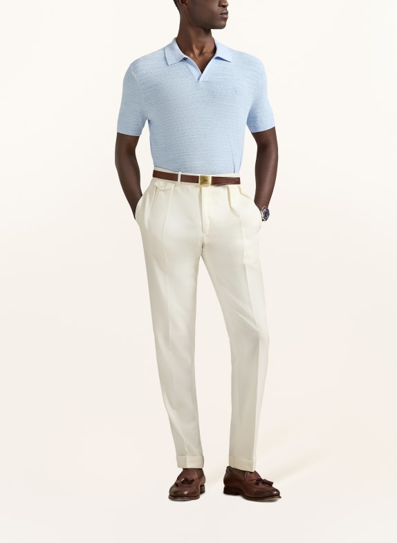 POLO RALPH LAUREN Strick-Poloshirt HELLBLAU