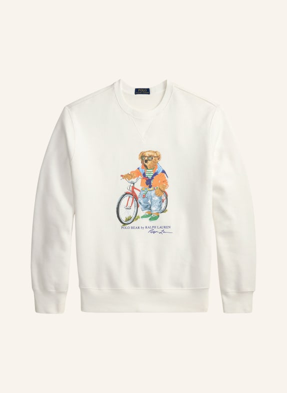 POLO RALPH LAUREN Sweatshirt WHITE / BROWN / RED