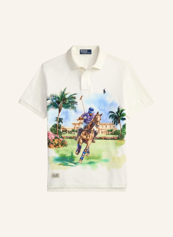 POLO RALPH LAUREN Piqué-Poloshirt Classic Fit WEISS / BRAUN / GRÜN