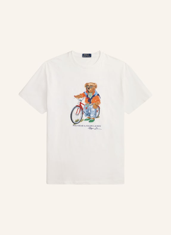 POLO RALPH LAUREN T-Shirt WEISS / BRAUN / ORANGE