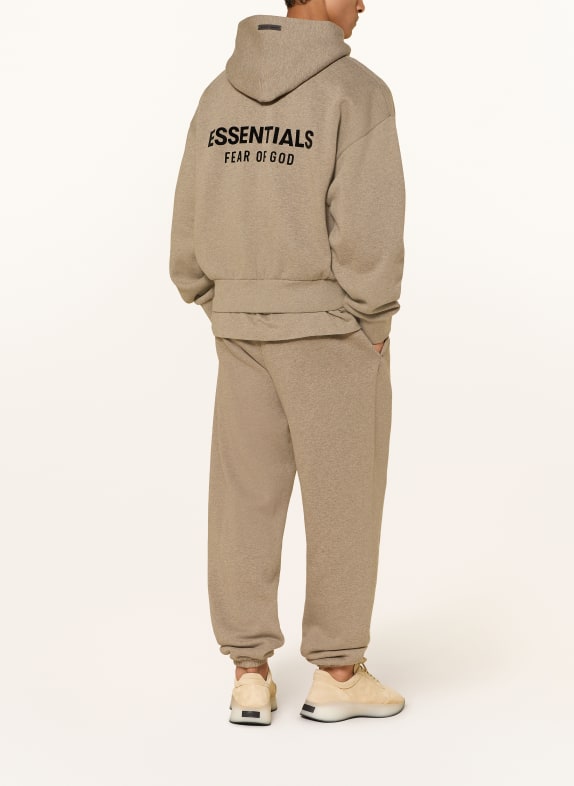 ESSENTIALS - FEAR OF GOD Sweatshirt jacket TAUPE / BLACK