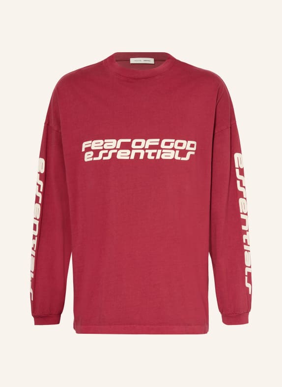 ESSENTIALS - FEAR OF GOD Longsleeve DUNKELROT
