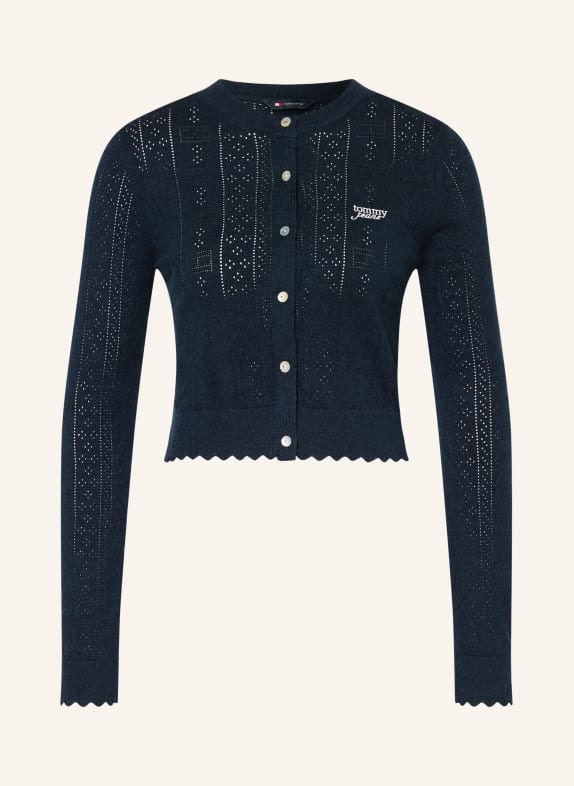 TOMMY JEANS Strikjakke MØRKEBLÅ