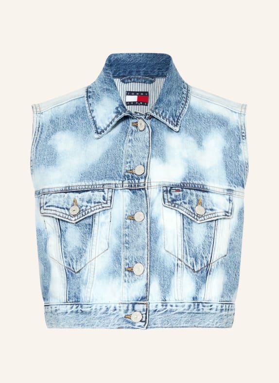 TOMMY JEANS Cropped-Jeansweste HELLBLAU