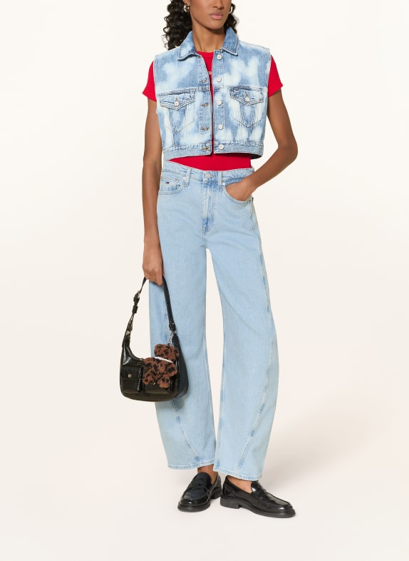 TOMMY JEANS Cropped-Jeansweste HELLBLAU