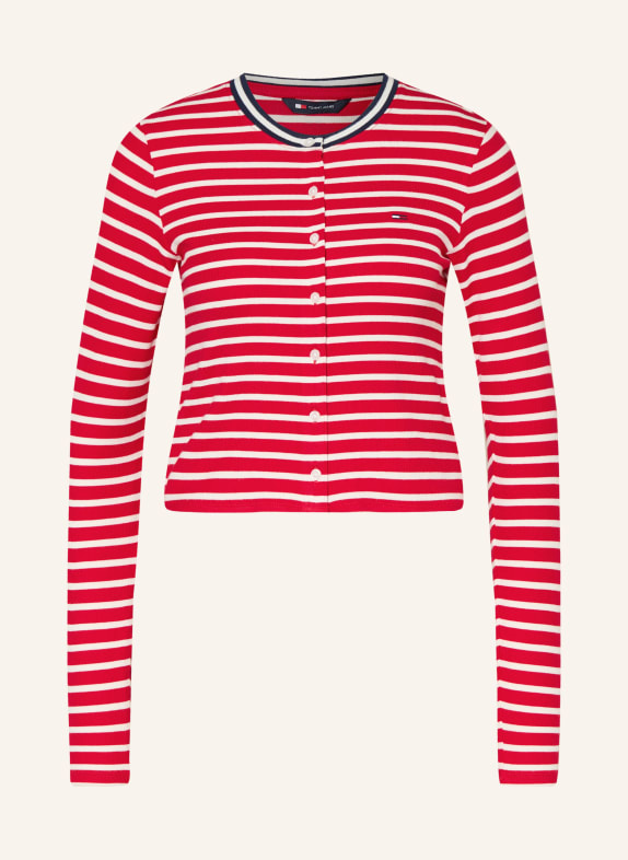 TOMMY JEANS Jersey jacket RED / DARK BLUE / WHITE